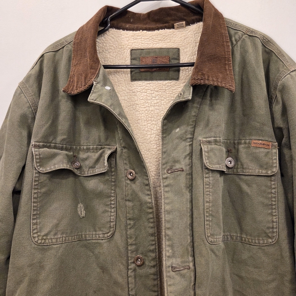 Woolrich Vintage 90s Sherpa Lined Barn Chore Jacket XL - Picture 4 of 12